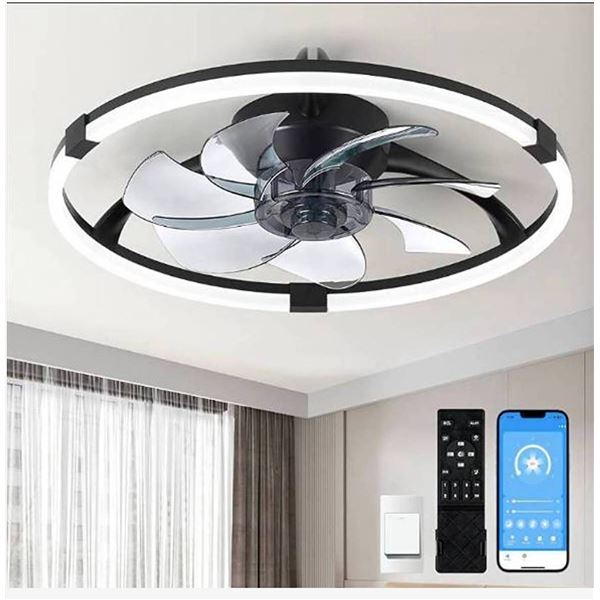 Linboro Black Ceiling Fan KT8265B-500 110V-260V