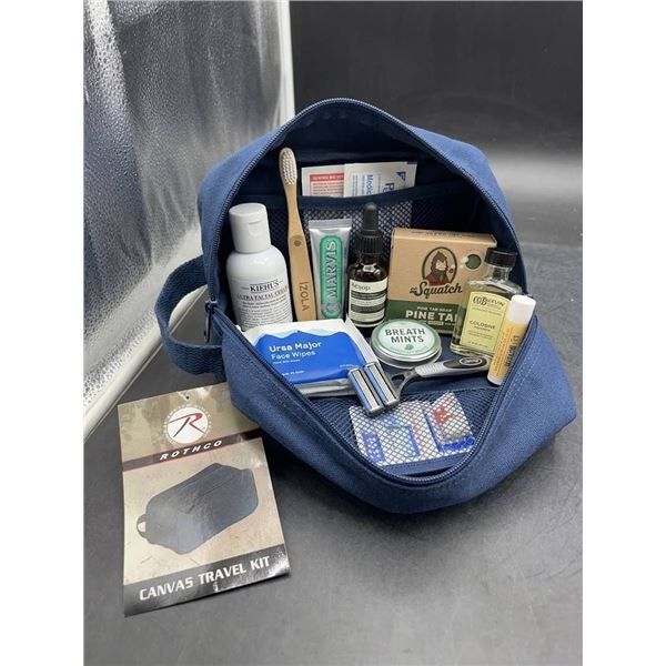 Rothco Canvas Travel Kit Navy Blue (Accessories Not Included)