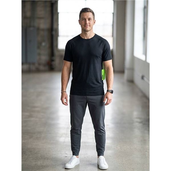 FWD Push Seamless SS Tee Black Beauty LG