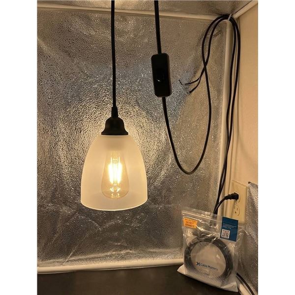 Cable Matters 2-Pack Hanging Lamp Cord 15ft
