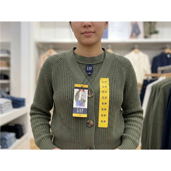 GAP Olive Green Button-Up Cardigan S/P