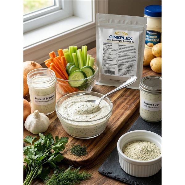 CINEPLEX Ranch Seasoning For Dressing and Dips, 15 x 112g Packs