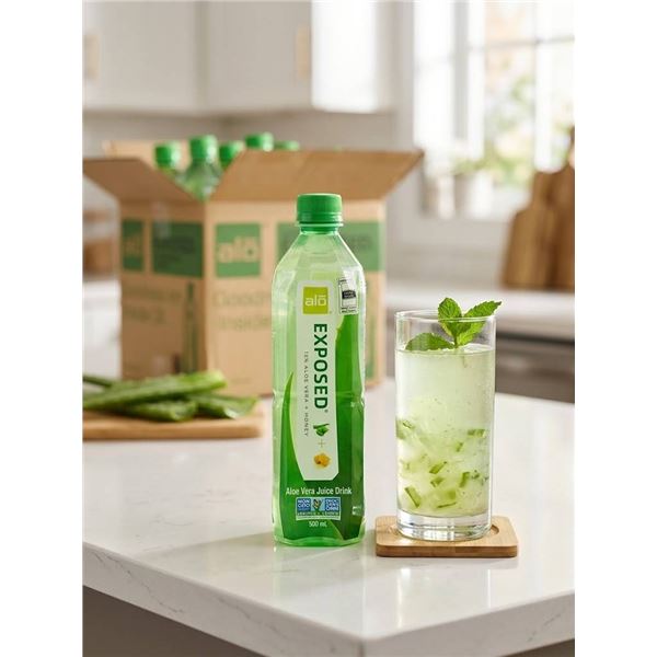 Case of 12 Alo, Aloe Vera Juice 500ml