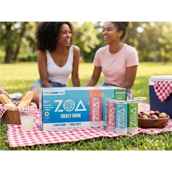 ZOA Energy Drink Triple Flavor 18-Pack