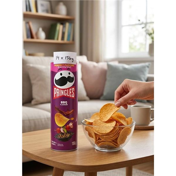Pringles BBQ Flavour Potato Crisps 14 x 156g