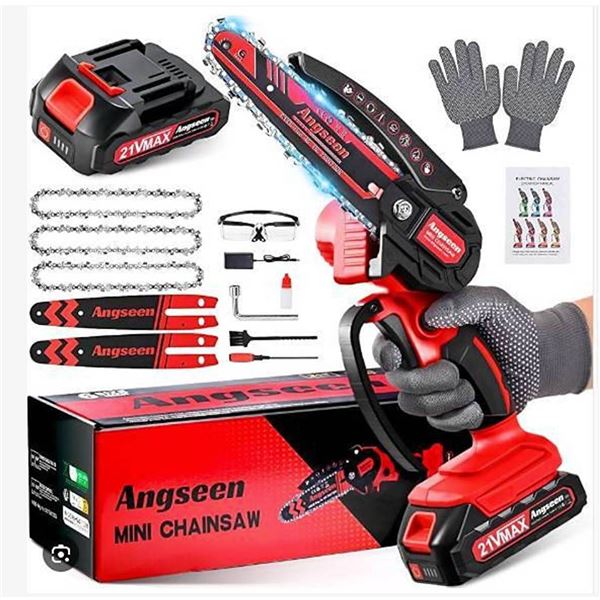 Angseen Mini Chainsaw Cordless Electric