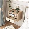 Image 1 : BonVarchÃ© Floating Nightstand, Natural Finish