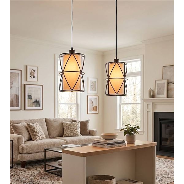 Dnshjue Modern Pendant Lights 2 Pack
