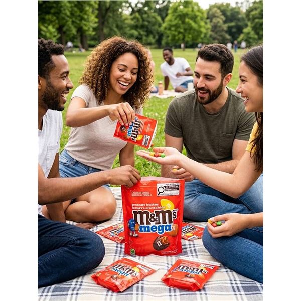 M&M's Mega Peanut Butter Chocolate Candies 95g