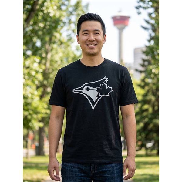 Toronto Blue Jays Black Cotton T-Shirt L/G