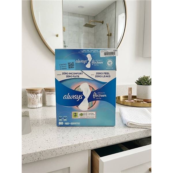 Always Infinity FlexFoam Pads 80 Count