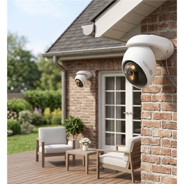 Tapo Outdoor Pan/Tilt Security 4K Wi-Fi Cameras 2-Pack