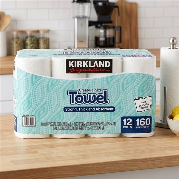 Kirkland Signature Paper Towels, 2-Ply, 12 Rolls