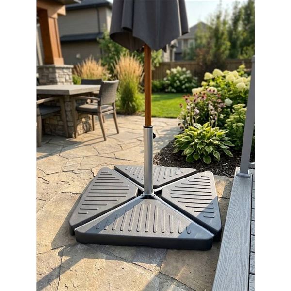 Lot of Four Heavy-Duty Umbrella Stand Weights