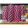 Image 1 : Pink and Black Diagonal Stripe Flagging Tape, 100 Rolls
