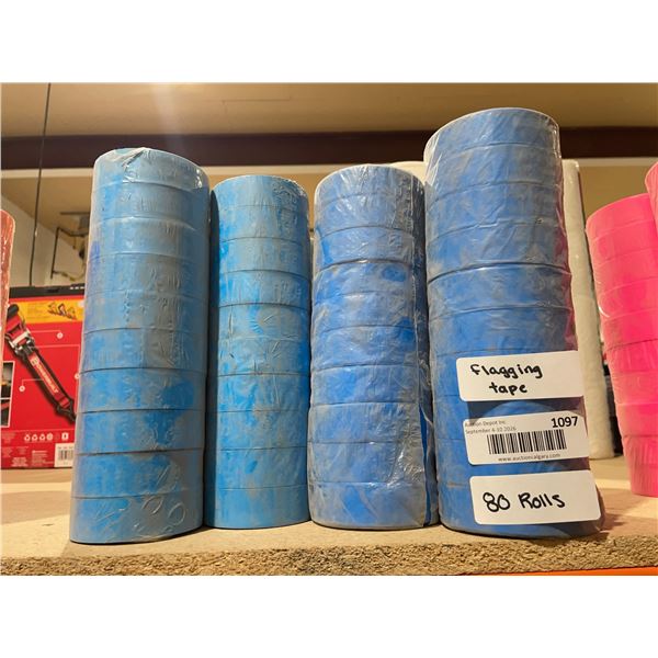 Blue Flagging Tape, 80 Rolls