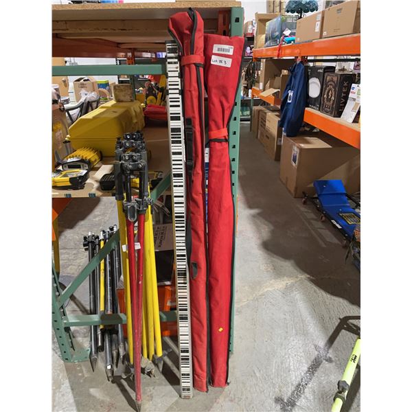 3 Nedo Aluminum Adjustable Height Leveling Rods