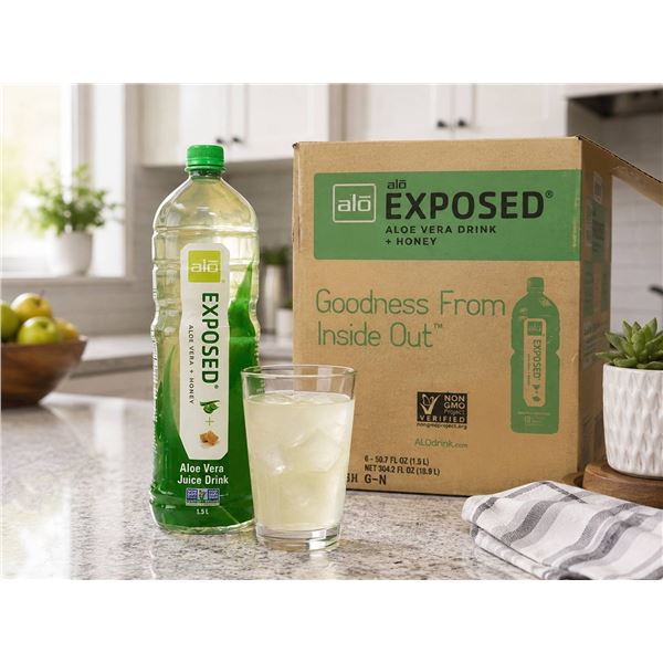 Alo Exposed Aloe Vera Juice Drink 1.5L, 6 Pack