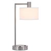 Image 2 : XiNBEi Lighting Brushed Nickel Table Lamp USB Lamp