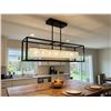 Image 1 : Rectangular Crystal and Metal Ceiling Light 35x9.5x18"