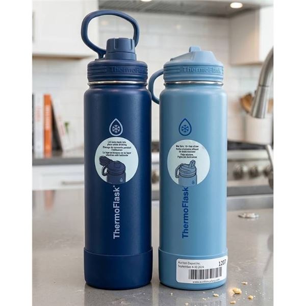 ThermoFlask Set of Two Insulated Bottles