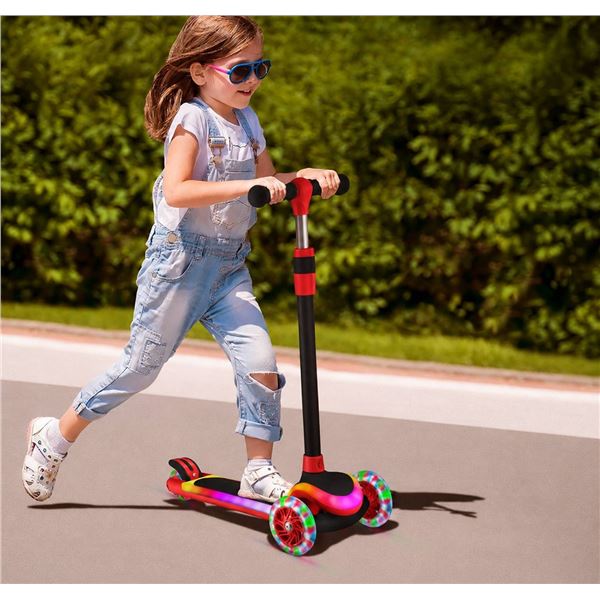LifeMaster LED Light Kids Scooter, Adjustable