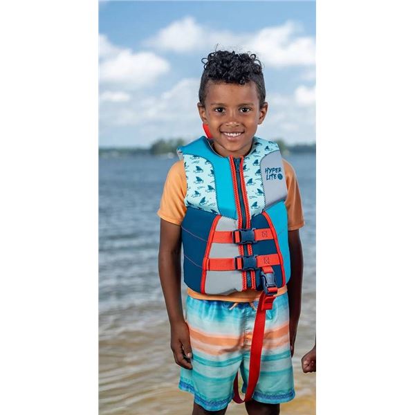 Hyperlite Youth Life Jacket Blue and Red