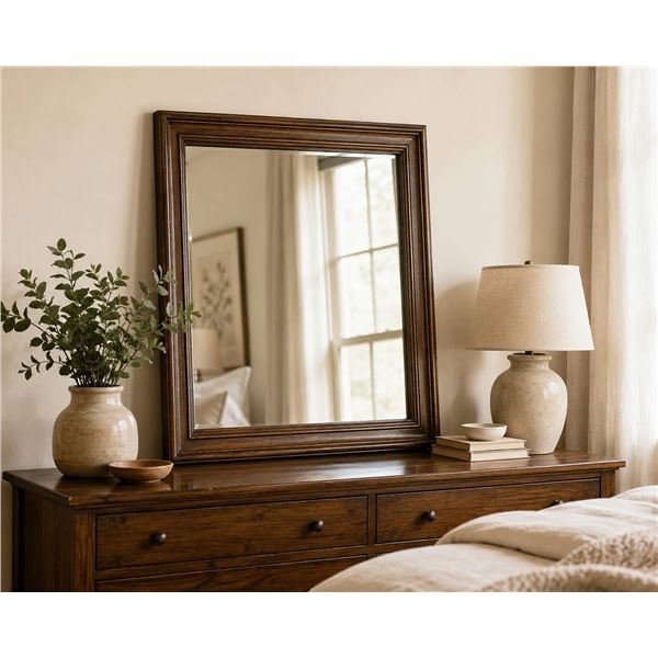 Wood Framed Mirror, 19 x 23 Inches