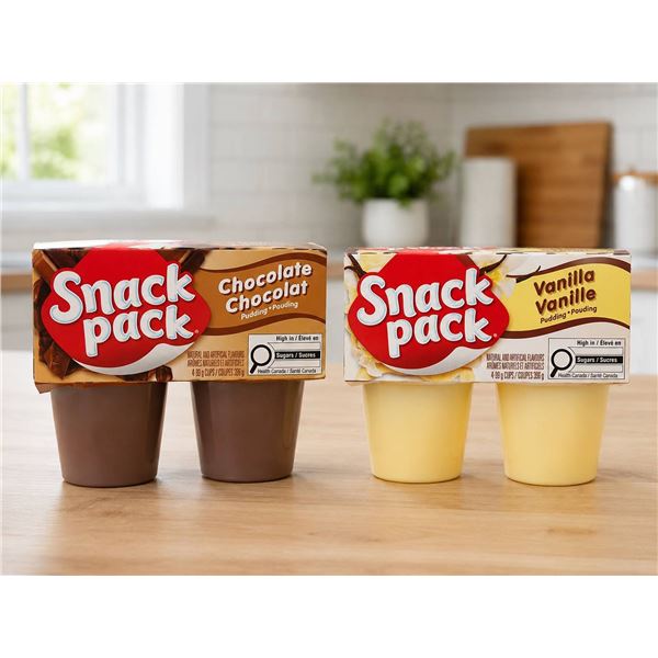 Mixed Lot of Snack Pack Vanilla Pudding 4-Pack