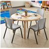Image 1 : 4 Beige Plastic Stackable Chairs (Chairs only)