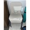 Image 2 : 4 Beige Plastic Stackable Chairs (Chairs only)