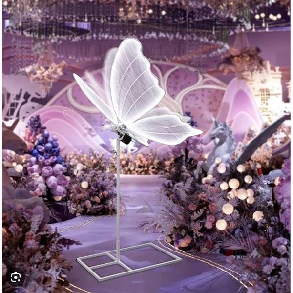 Holographic Butterfly Wing LED Floor Lamp