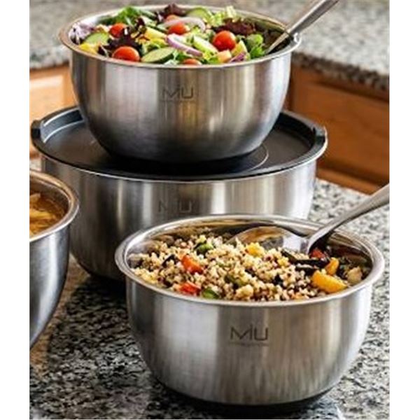 MIU Stainless Steel Mixing Bowls With Lids Set