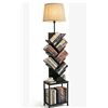 Image 2 : ZEXVIDA Bookcase with Lamp, Black
