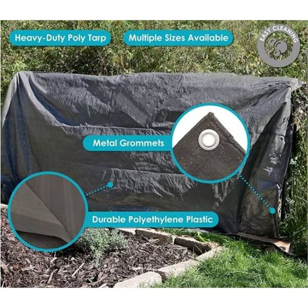 VALU+ Heavy Duty 8ft x 10ft Gray Tarp