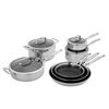 Image 1 : Henckels 11-Piece Stainless Steel Cookware Set