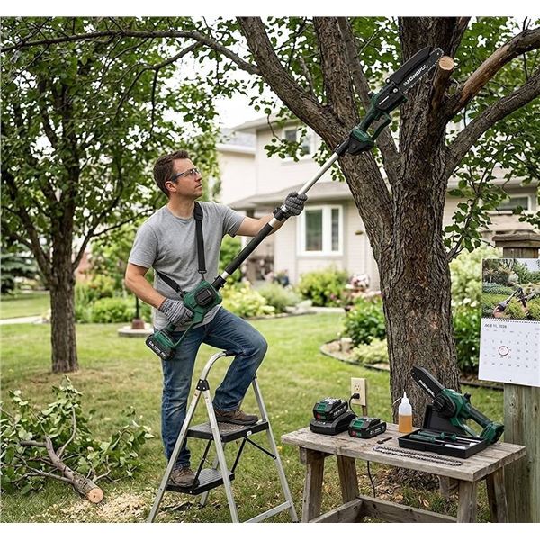 PAOWAFOL 2-in-1 Electric 6 Inch Pole Saw