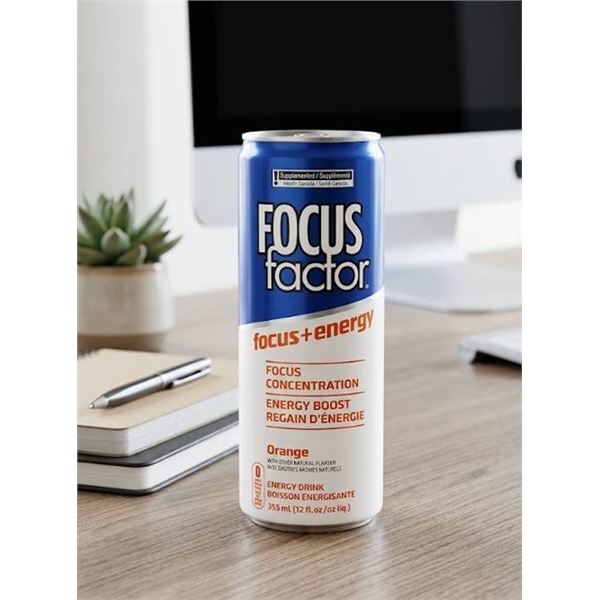 Focus Factor Focus + Energy Orange 12 x 355ml