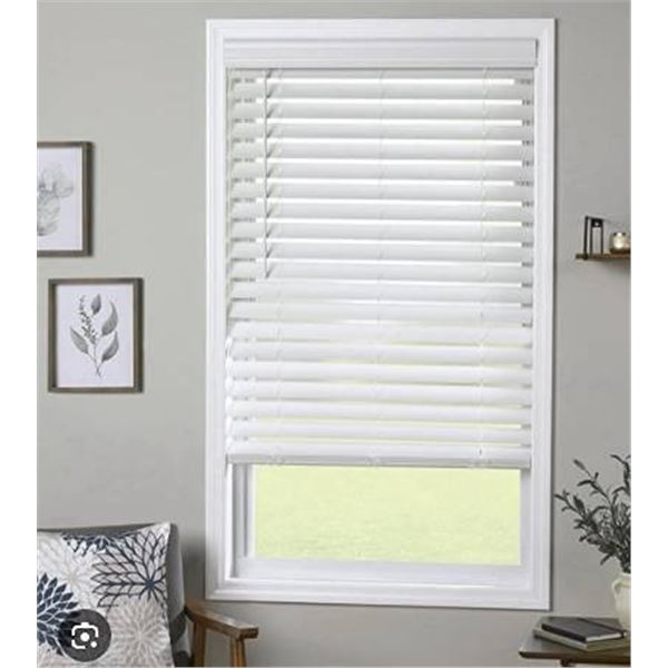 Lot of 6 White Satin Window Blind, 49.5" x 48"