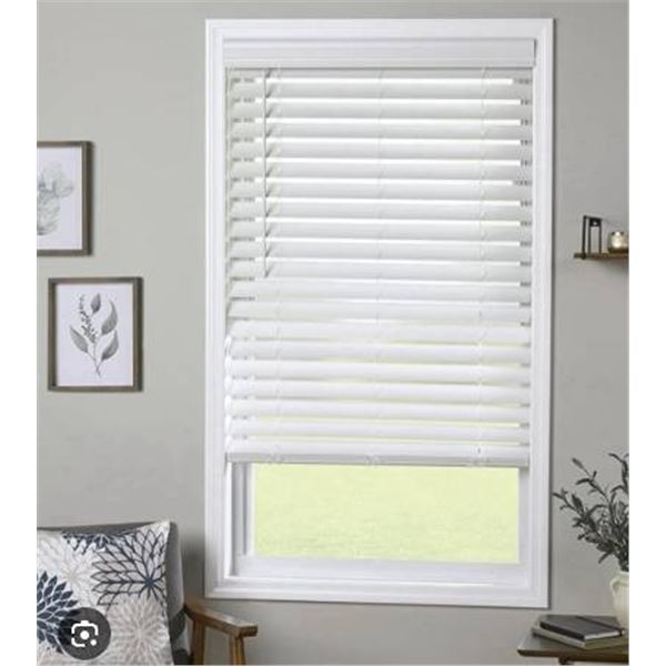 Lot of 6 White Satin Window Blind, 49.5" x 48"