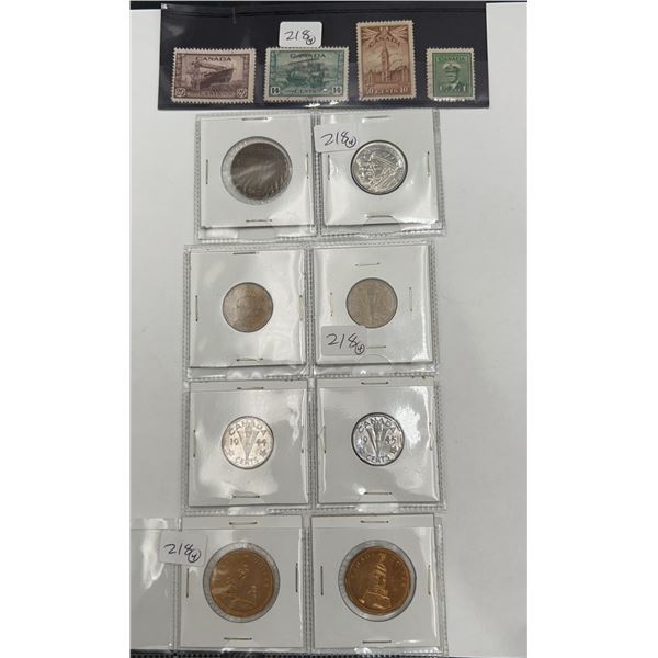 Canada War & Remembrance Coin and Stamp Set