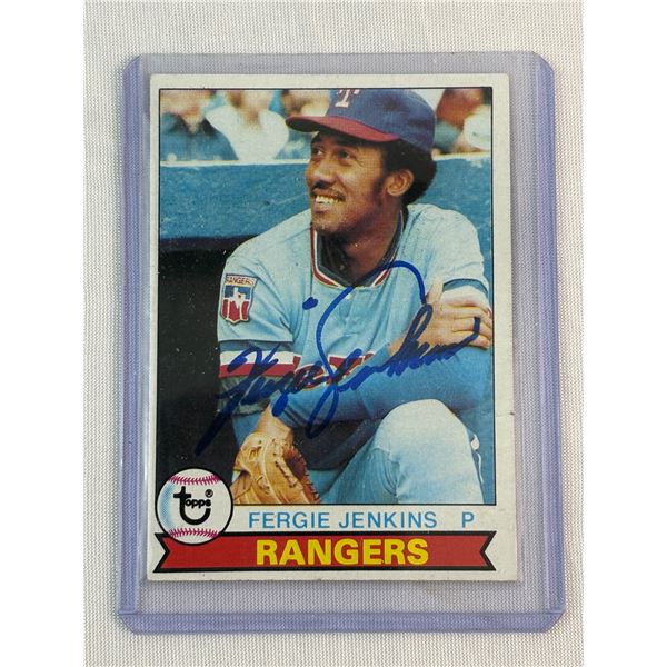 Signed Fergie Jenkins Baseball Card