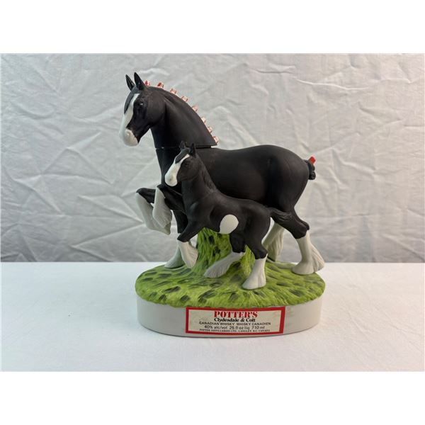 Potters Canadian Whisky 'Clydesdale & Colt' Decanter