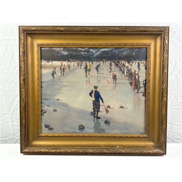 Curling Scene Painting