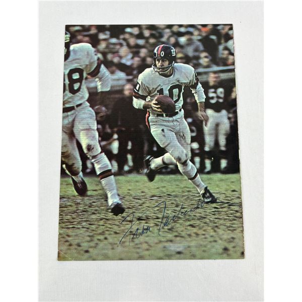 Signed Fran Tarkenton Photo