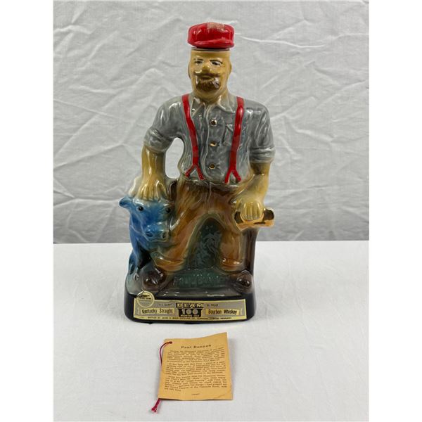 Kentucky Straight Bourbon Whiskey Pual Bunyan Decanter