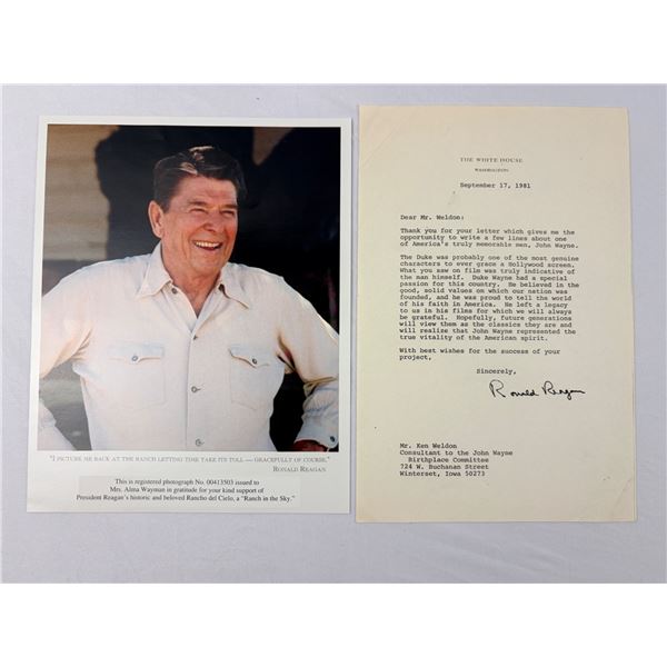 Ronald Reagan Commemorative Photograph