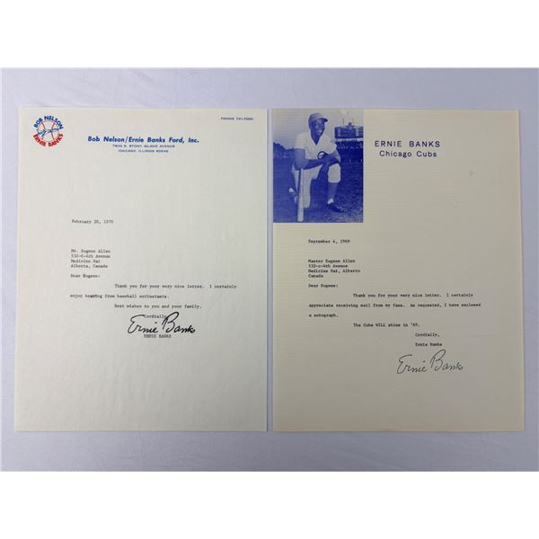 Letters From Ernie Banks - Chicago Cubs