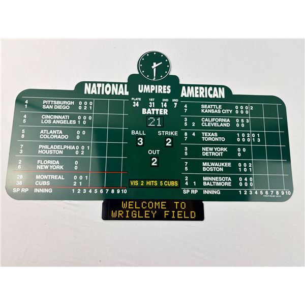 MLB Wrigley Field Scoreboard Plaque