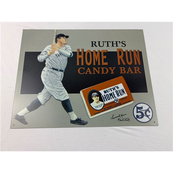 Ruth's Home Run Tin Sign